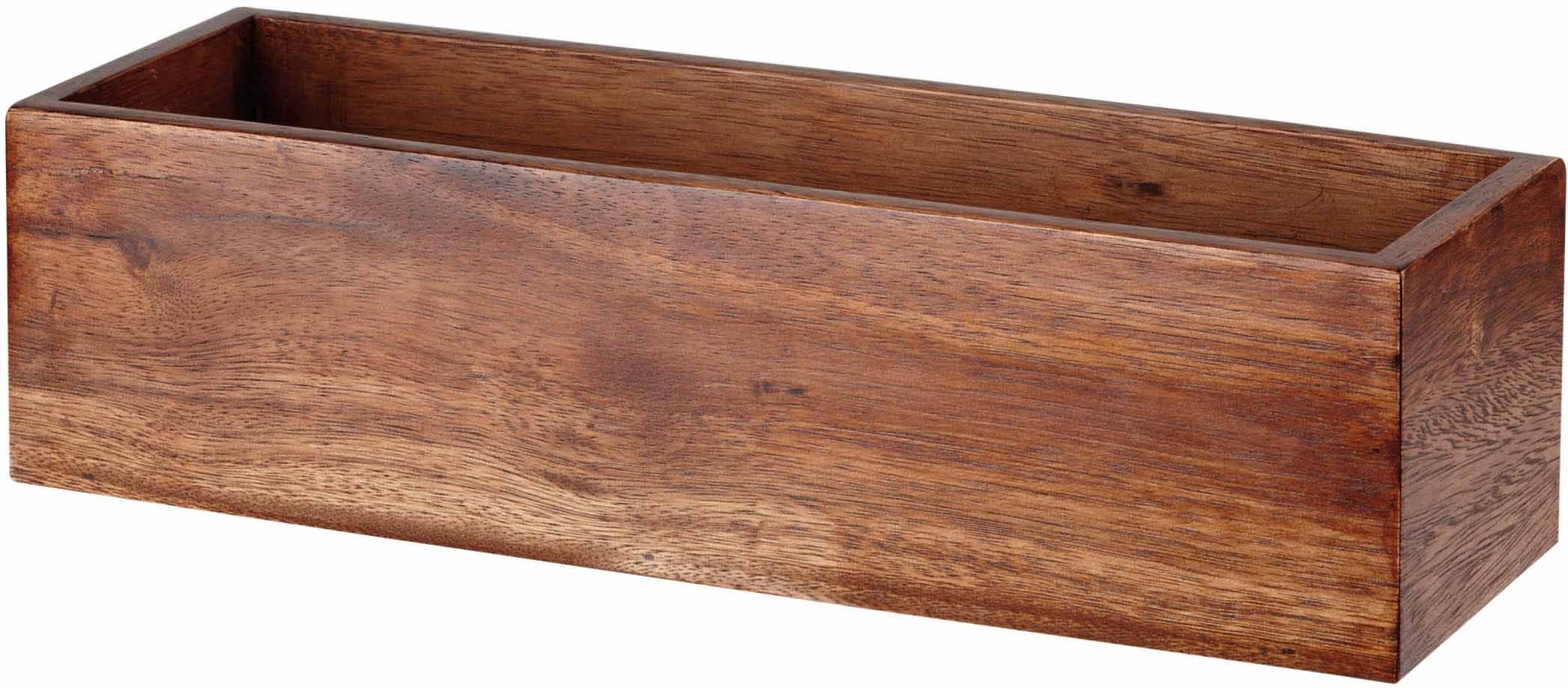 Suport rectangular din lemn de acaccia, Acaccia Moonstone, dimensiuni 560x180x200mm