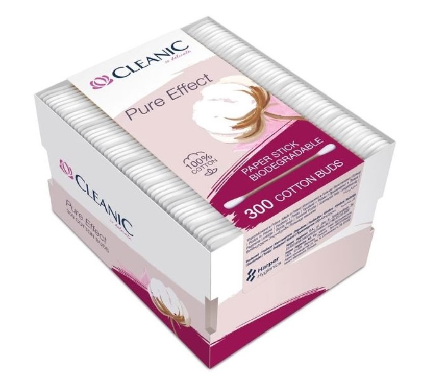 CLEANIC PURE EFFECT BETISOARE URECHI CUTIE 200+100BUC