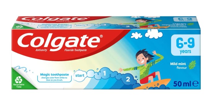 COLGATE KIDS PASTA DE DINTI MILD MINT 6-9ANI 50ML