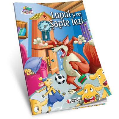 Lupul si cei sapte iezi. carte de colorat a5 ilustrata