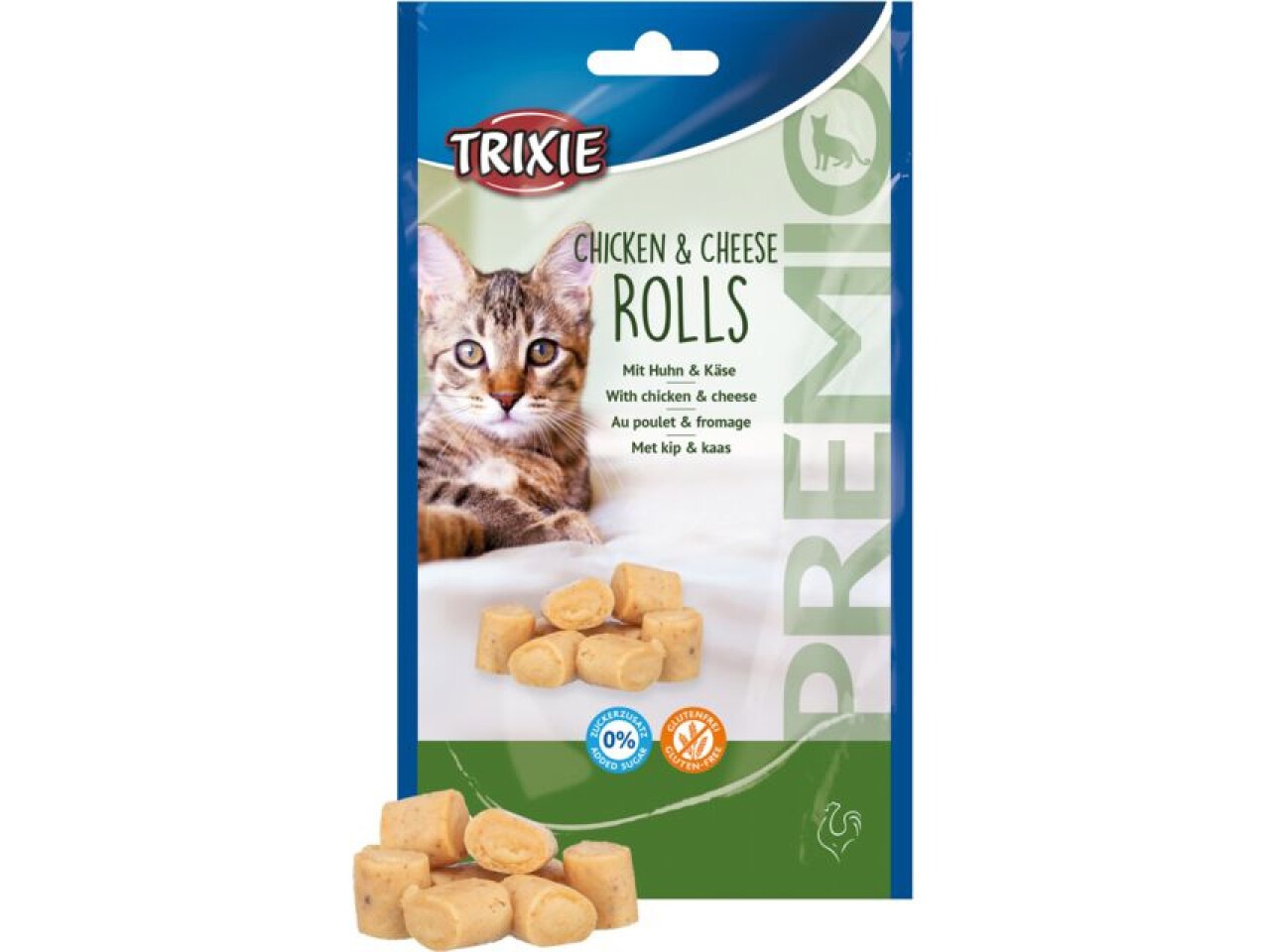 Trixie Recompense Pentru Pisici, Premio, Rulouri Cu Pui Si Cascaval, 50 g, 42764