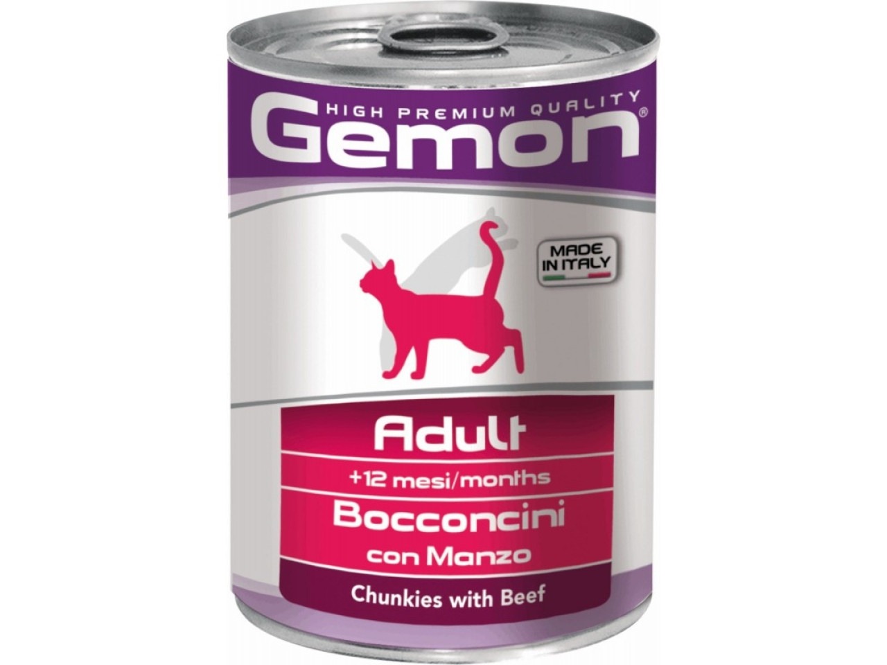 Monge Hrana Umeda Pentru Pisici, Gemon Adult, Cu Vita, 415 g