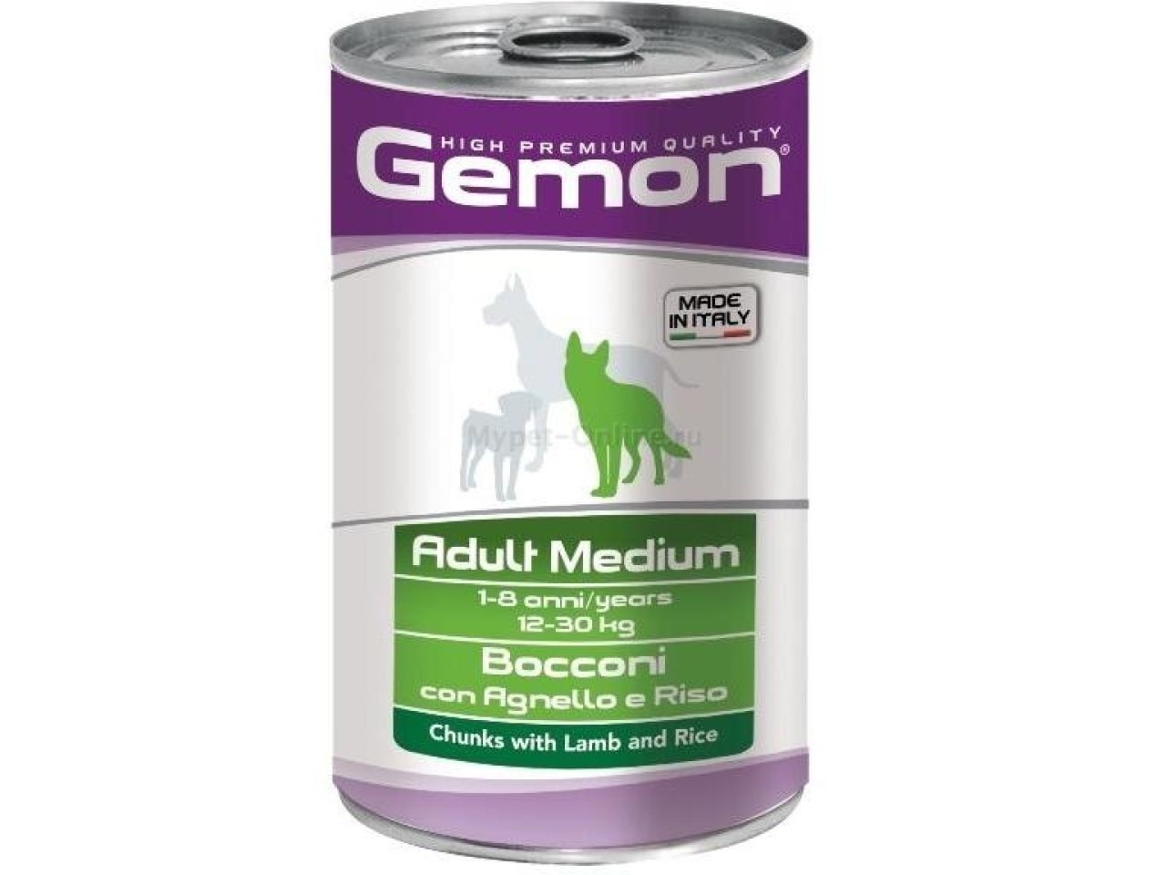Monge Hrana Umeda Pentru Caini, Gemon Medium Adult, Miel Si Orez, 1250 g