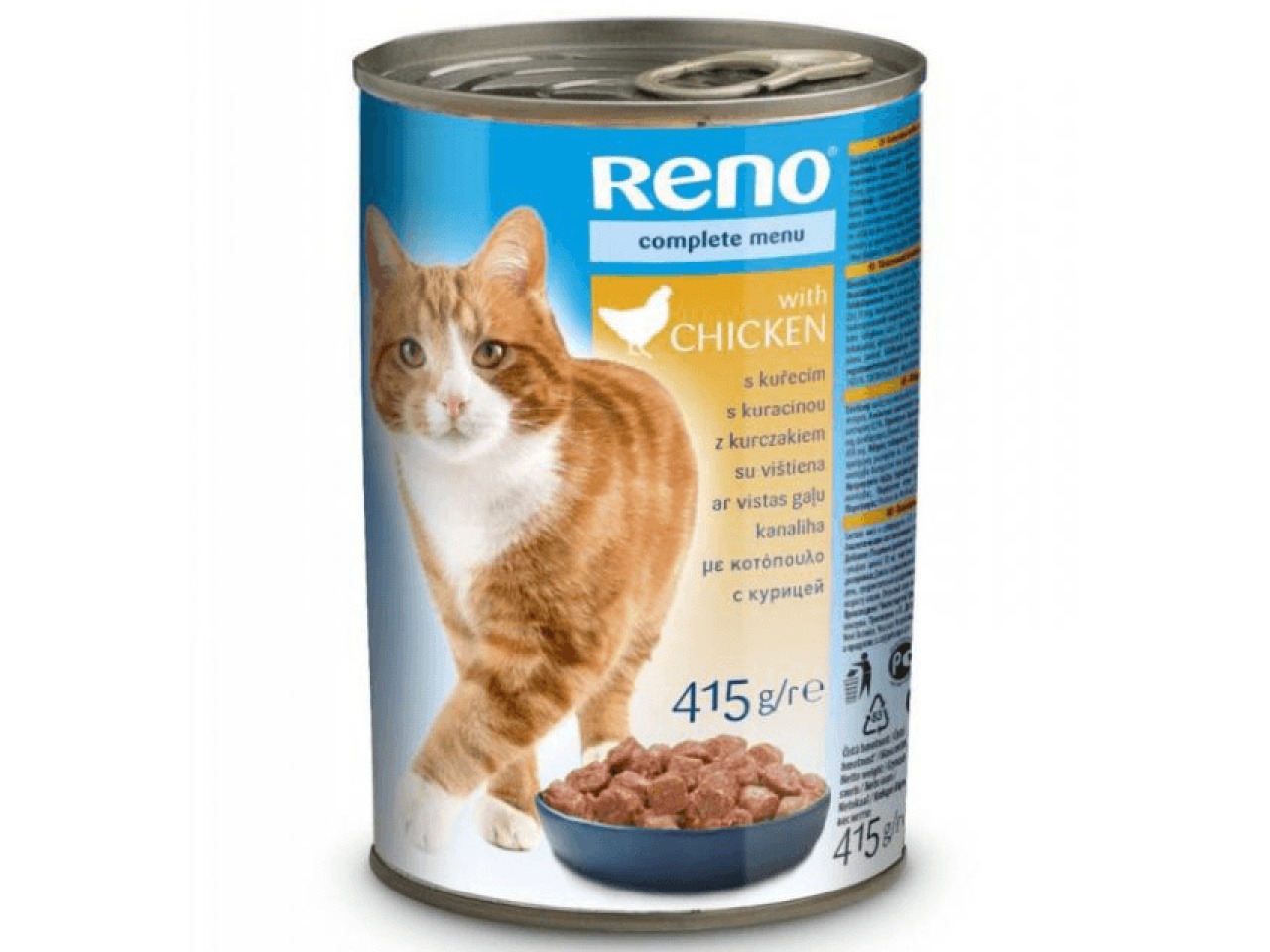 Reno Hrana Umeda Pentru Pisici, Reno Adult, Cu Pui, 415 g