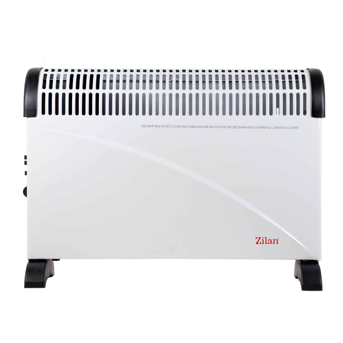 Convector electric TURBO 2000W, Aeroterma, Termostat reglabil, Alb, Zilan