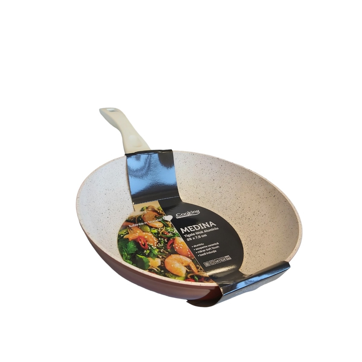 COOKING BY HEINNER MEDINA TIGAIE WOK ALUMINIU 28X7.5CM HR-BET-28TWM
