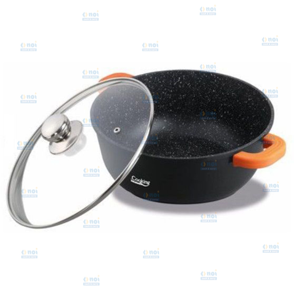 COOKING DARK LINE CRATITA ALUMINIU + CAPAC 16x7,5CM 1,2L HR-SCO-A0316A