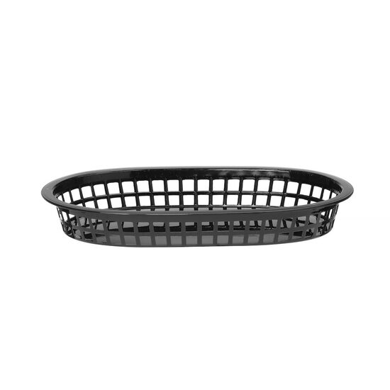 Cos de paine oval, HENDI, Negru, 6 buc, 275x175x(H)38mm