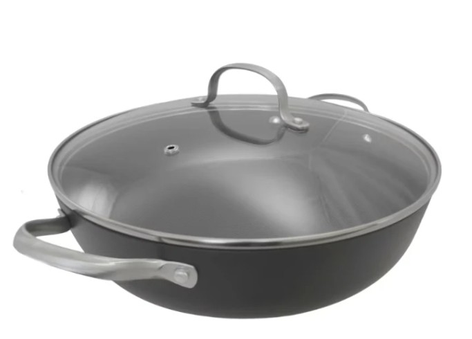 Cratita din fonta tip fagure cu capac de sticla OTI, diametru 30cm, capacitate 4.5L, Zilan