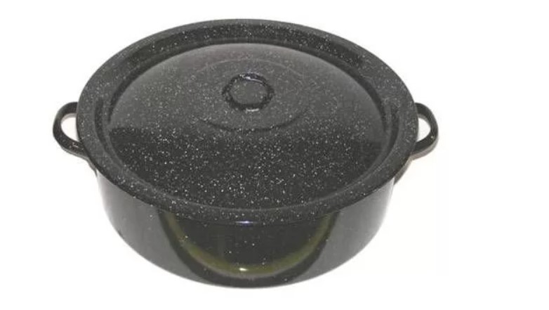 SET CRATITA TIP GREU+CAPAC 40 CM NEGRU PICATELE 7151539P/40