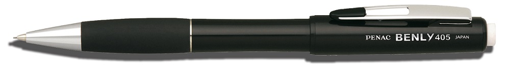 Creion mecanic PENAC Benly 405, 0.5mm, varf si accesorii metalice, radiera retractabila, negru