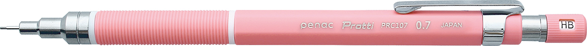 Creion mecanic profesional PENAC Protti PRC-107, 0.7mm, con metalic, varf retractabil, roz