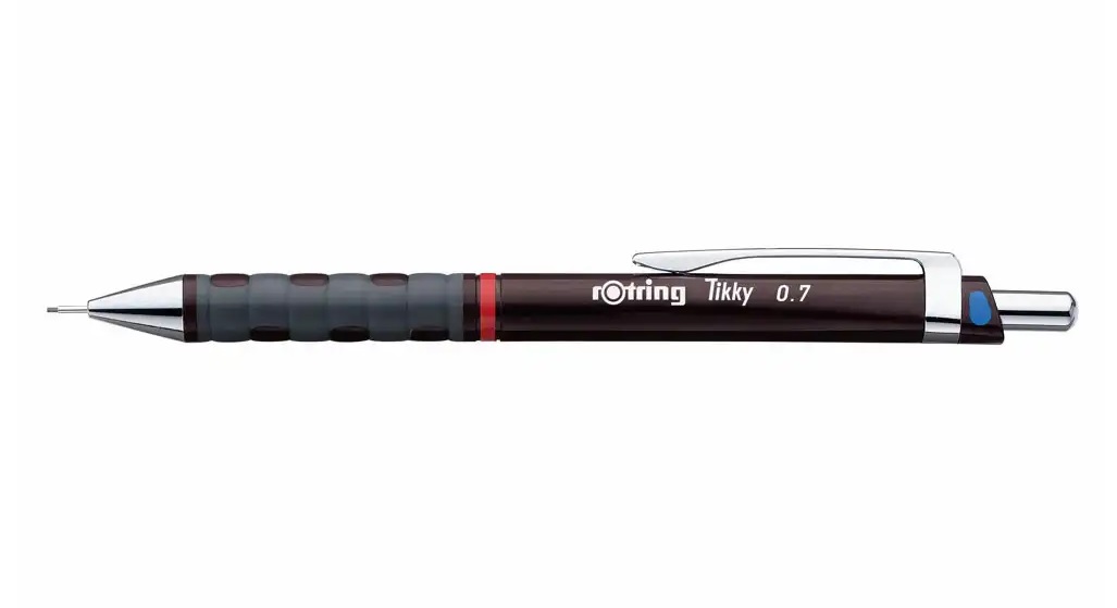 Creion mecanic Rotring Tikky III Original, corp plastic si vanf metalic 0. 7mm, bordeaux, RO502107