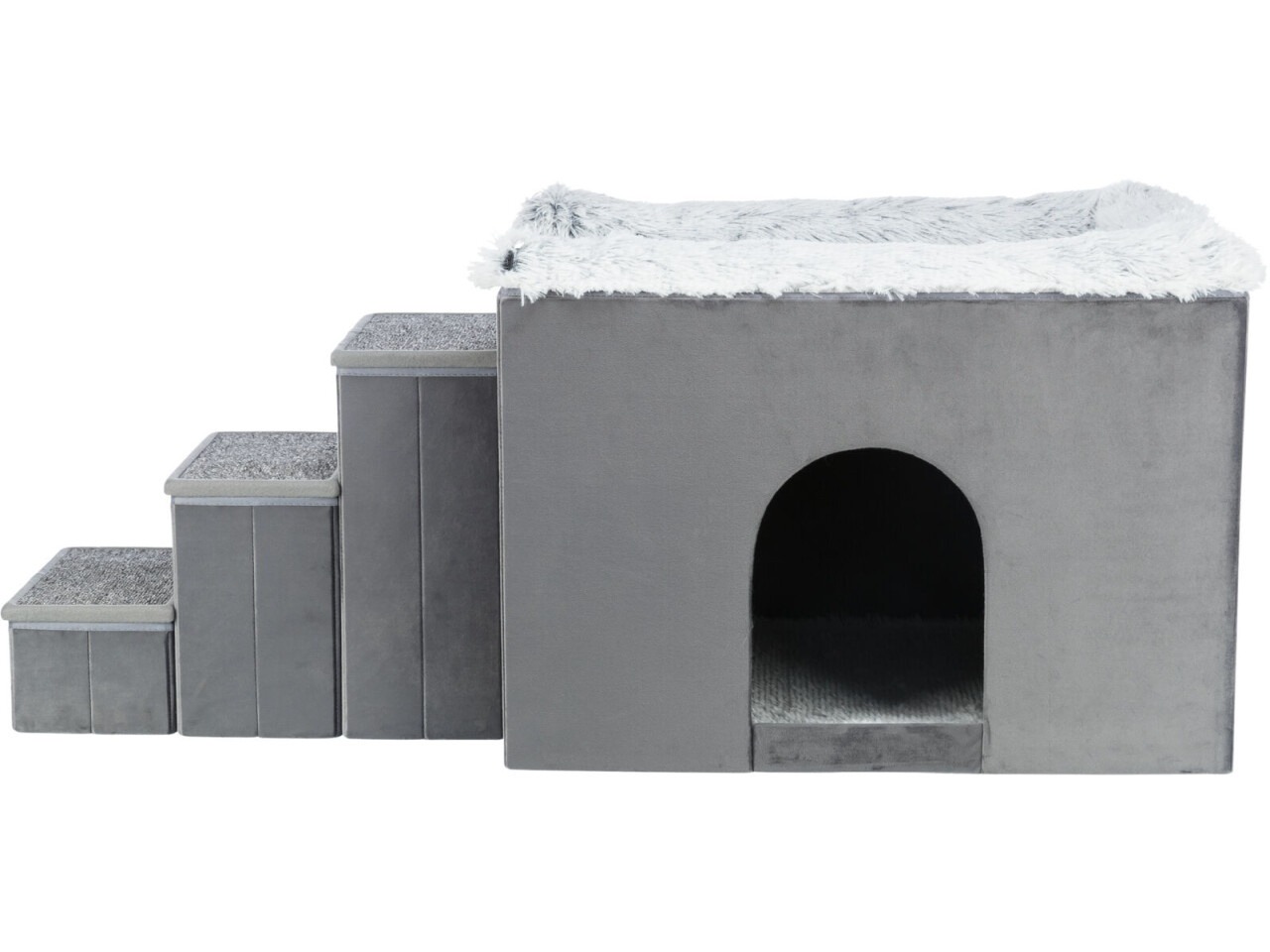 Trixie  Culcus Harvey Cu Trepte, 135x47x50 cm, Gri/Alb/Negru, 38039