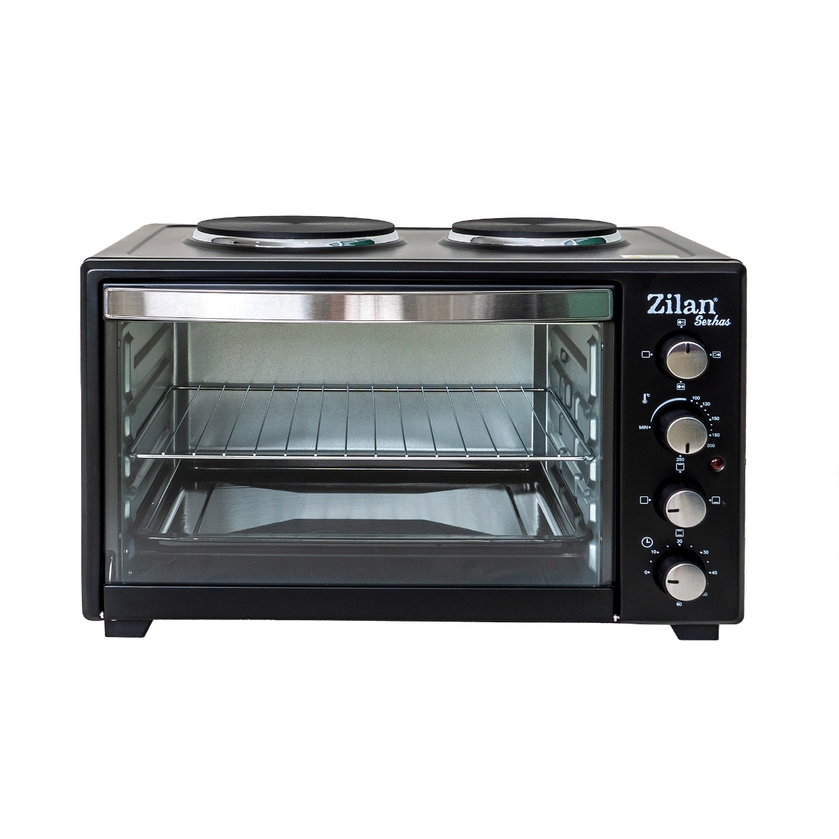 Cuptor electric cu plita Serhas, capacitate 45 l, putere 1600 W, Zilan