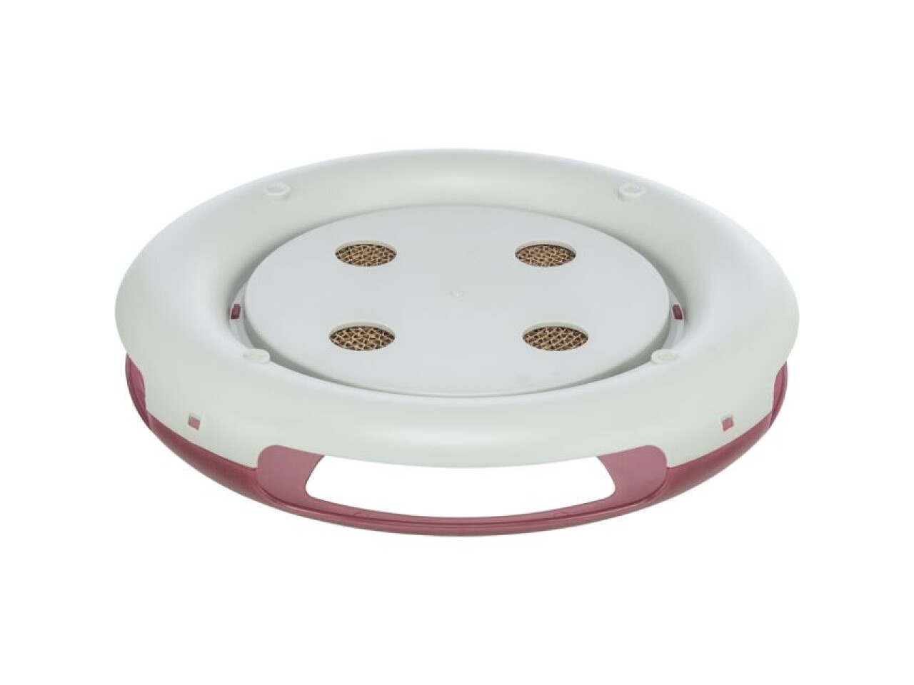 Trixie Jucarie 2in1 Pentru Pisici, Race & Scratch, Plastic/Carton, 37 cm, Roz/Alb, 41415