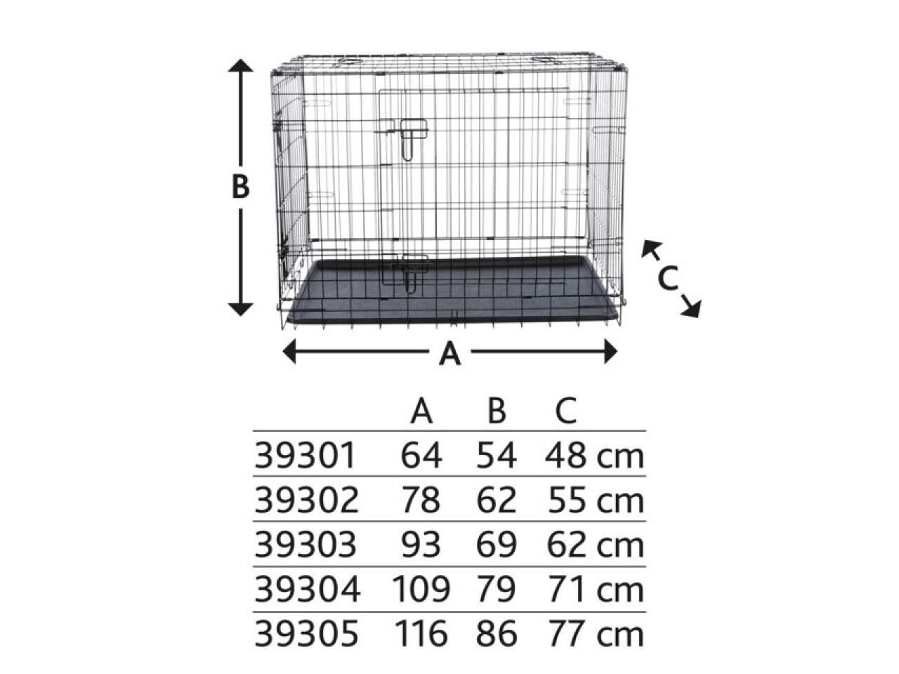 Trixie Cusca Metal, M: 78 x 62 x 55 cm, Negru, 39302