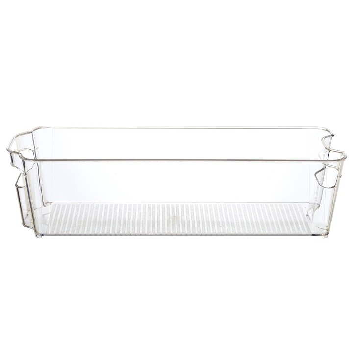 Cutie depozitare alimente, Cook Concept, Ideala pentru frigider sau dulapuri, Transparenta, Maner integrat, 4L, Dimensiuni ‎37 x 10 x 11 cm