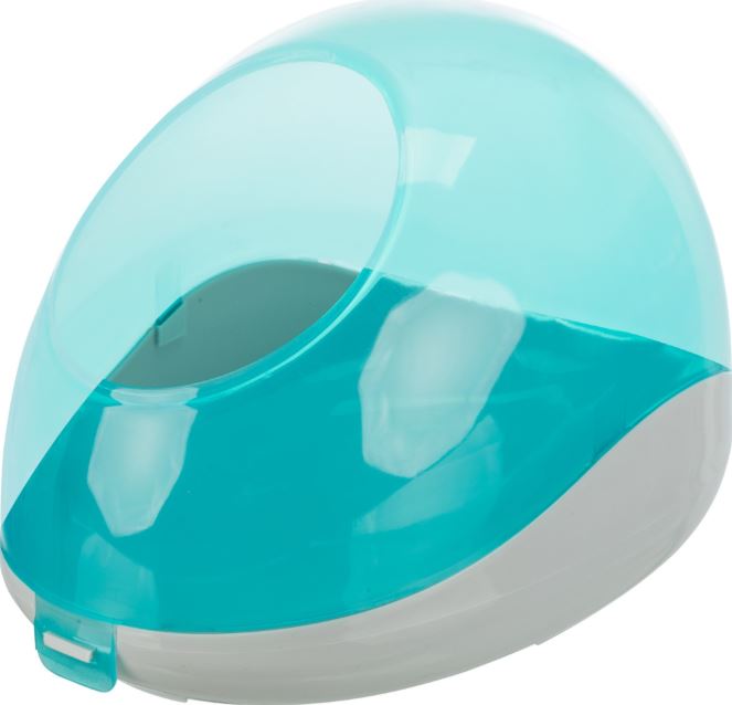 Cadita Nisip Pentru Rozatoare, 27x18x16 cm, Gri/Turcoaz, 63002