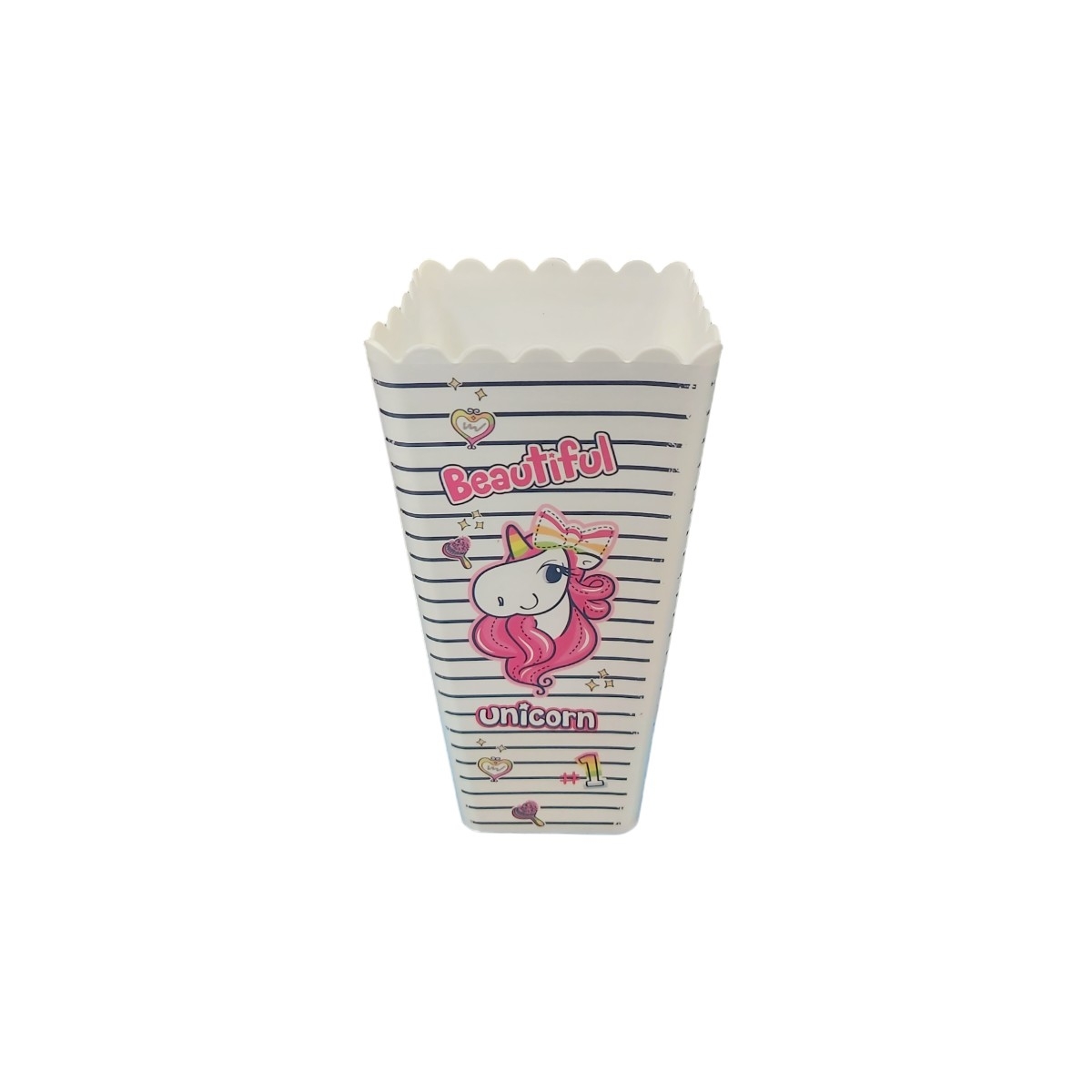 CUTIE PLASTIC POPCORN 1.3L UNICORN 161966-012