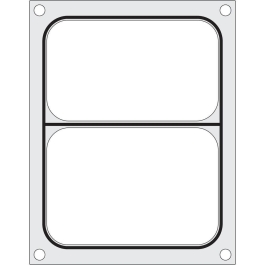Matrita sigilare pentru un recipient cu doua compartimente 227x178 mm