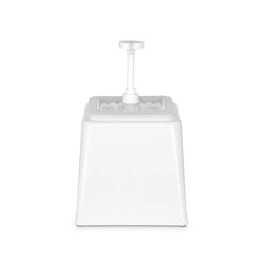 Dispenser de sos cu pompa, 2.5 L, alb, 230x210x(H)250 mm