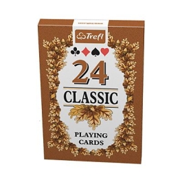 Carti de joc Frunze 24 Classic, Maro, alb, 3 ani+