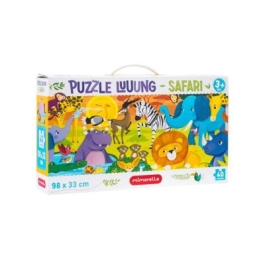 Joc educativ. Puzzle Lung Mimorello. Safari cu 40 de piese