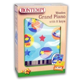 Pian din lemn cu 8 clape bleu Bontempi