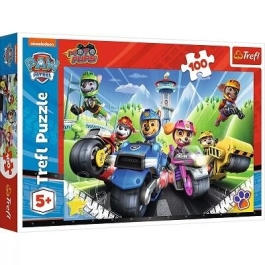 Puzzle 100 piese Patrula Catelusilor pe motociclete Trefl
