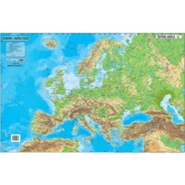Harta Europa 50x70 cm fizico-geograficapolitica