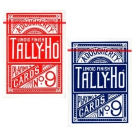 Set 2 pachete carti de joc Tally-Ho pentru jucatori magicieni si cardisti