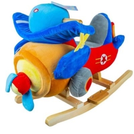 Balansoar pentru bebelusi Avion lemn  plus 60x34x45 cm