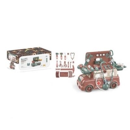 Ambulanta cu Ustensile Doctor cu baterii 22 piese