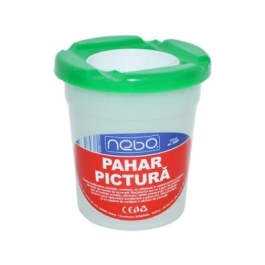 Pahar pictura mare cu capac multicolor NEBO