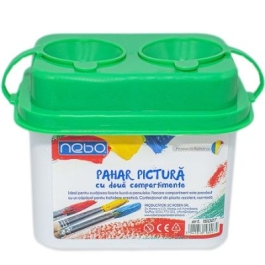 Pahar Pictura cu 2 compartimente verde NEBO