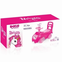 Masinuta fara Pedale roz unicorn 37x48x21 cm