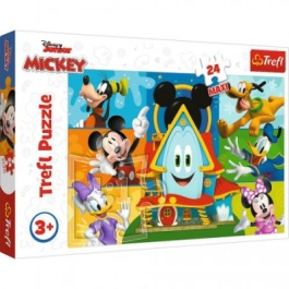 Puzzle 24 Maxi Mickey Mouse Casa prietenilor amuzanti Trefl