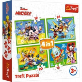 Puzzle 4-in-1 Mickey mouse si prietenii Trefl