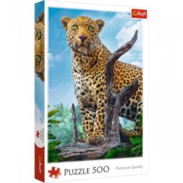 Puzzle 500. Leopard in savana Trefl
