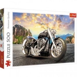 Puzzle 500. Motocicleta neagra Trefl