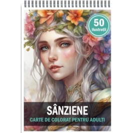 Carte de colorat 50 de ilustratii Sanziene