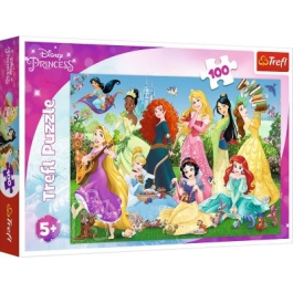 Puzzle 100 piese. Printesele sarmante Trefl