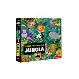 Joc educativ Puzzle Fosforescent Mimorello. Jungla