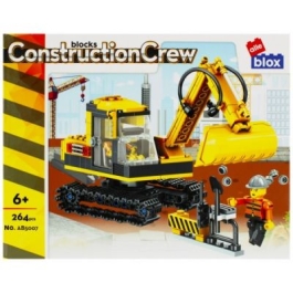 Joc constructie puzzle Excavator PVC Alleblox 264 piese J1244