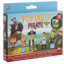 Set creativ DIY Figurine din lemn Peg Dolls Pirati