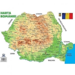 Plansa Harta Romaniei dimensiune 50 x 70 cm