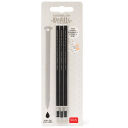 Set 3 rezerve pix cu gel negru Erasable Pen Legami