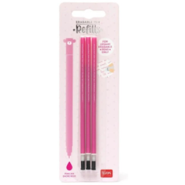Set 3 rezerve pix cu gel roz Erasable Pen Legami