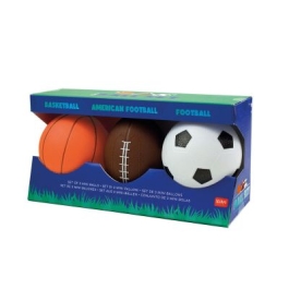 Set 3 mingi antistres Basket Ball American Football Football - Legami